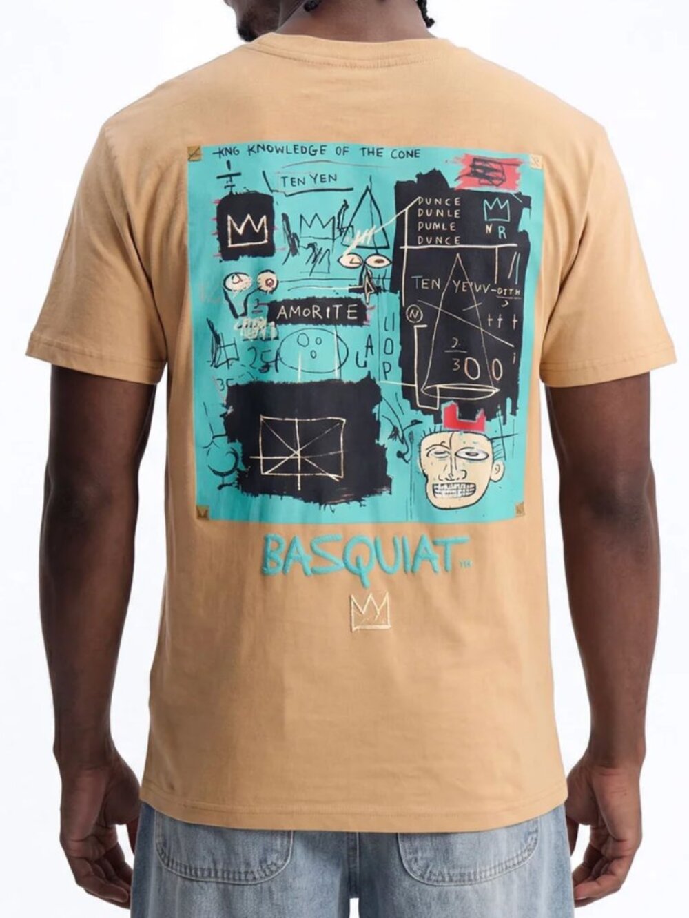Basquiat Fine Art Graphic T-Shirt Men’s L Khaki NWT